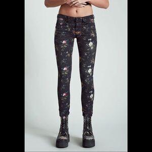 R13-KATE Floral Skinny Jeans (Size:26)